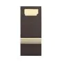Bestecktaschen "Stripes" schwarz/creme, 20 x 8,5 cm, inkl. farbiger Serviette 33 x 33 cm 2-lag. - Bild 2 thumbnail