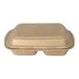 Menüboxen mit Klappdeckel, XPP 2-geteilt 20,5 x 24 cm beige - Bild 2 thumbnail