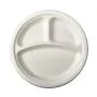 Menüteller Zuckerrohr "pure", 3-geteilt Ø 23 cm, weiss - Bild 1 thumbnail
