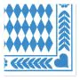 Motiv-Servietten, 3-lagig 1/4-Falz 33 x 33 cm "Bayrisch Blau" - Bild 1 thumbnail