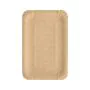 Pappteller eckig "pure" 13 x 20 cm braun - Bild 1 thumbnail