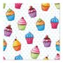 Servietten, 3-lagig 1/4-Falz 33 x 33 cm "Cupcakes" - Bild 1 thumbnail