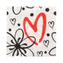Servietten, 3-lagig 1/4-Falz 33 x 33 cm "Red Heart" - Bild 1 thumbnail