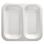 Siegelschalen, XPS, 2-geteilt, 1250 ml, 24,5 x 26,5 cm weiss - Bild 1 thumbnail