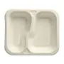 Siegelschalen aus Zuckerrohr, 2-geteilt, 1000 ml, 21,2 x 25 cm, weiss - Bild 1 thumbnail