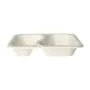 Siegelschalen aus Zuckerrohr, 2-geteilt, 1000 ml, 21,2 x 25 cm, weiss - Bild 3 thumbnail
