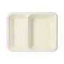 Siegelschalen aus Zuckerrohr, 2-geteilt, 1250 ml, 17,5 x 22,5 cm weiss - Bild 1 thumbnail
