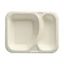 Siegelschalen aus Zuckerrohr, 2-geteilt, 825 ml, 18,5 x 23,5 cm, weiss - Bild 1 thumbnail
