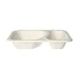 Siegelschalen aus Zuckerrohr, 2-geteilt, 825 ml, 18,5 x 23,5 cm, weiss - Bild 3 thumbnail