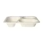 Siegelschalen aus Zuckerrohr, 3-geteilt, 925 ml, 21,2 x 25 cm weiss - Bild 3 thumbnail