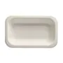 Siegelschalen aus Zuckerrohr, ungeteilt, 750 ml, 15 x 24 cm, weiss - Bild 1 thumbnail