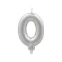 Zahlenkerze mit Halter 7 cm silber "0" - Bild 1 thumbnail