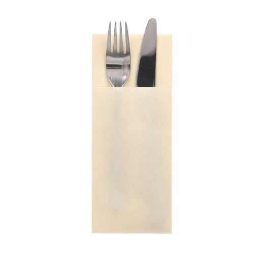 Airlaid Bestecktaschen, 40 x 33 cm, 1/8-Falz, creme - Bild 1 Airlaid Bestecktaschen, 40 x 33 cm, 1/8-Falz, creme - Bild 1
