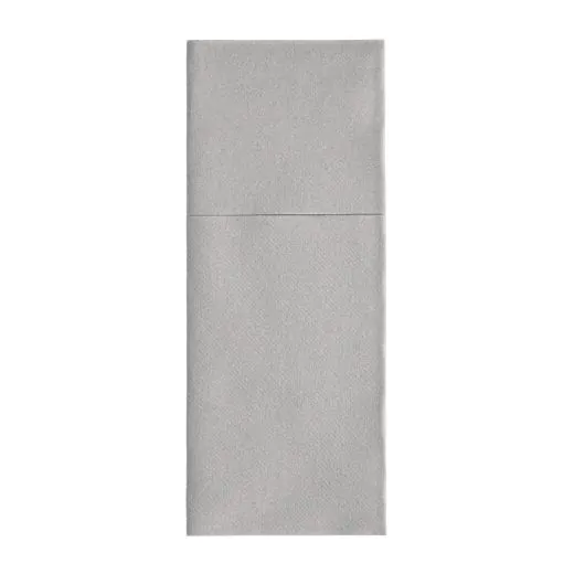 Airlaid Bestecktaschen, 48 x 40 cm, 1/8-Falz, grau "Premium" - Bild 2