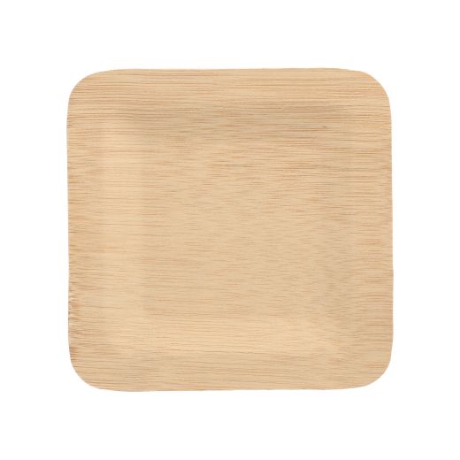 Bambus Teller "pure" eckig 18 x 18 cm natur - Bild 1
