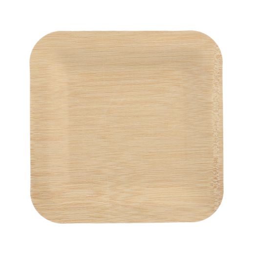 Bambus Teller "pure" eckig 23 x 23 cm natur - Bild 1