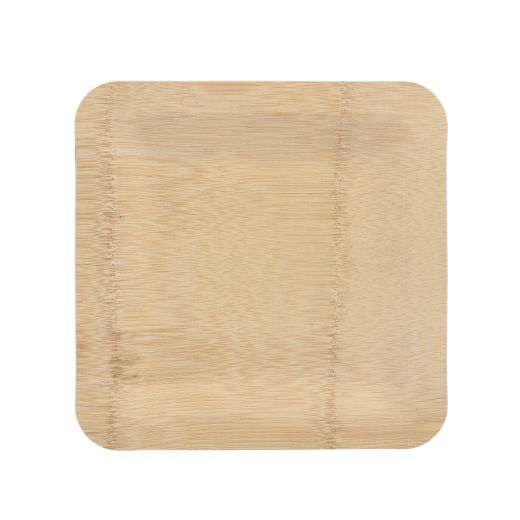 Bambus Teller "pure" eckig 25,5 x 25,5 cm natur - Bild 1