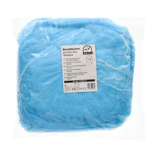 Barett-Hauben, Vlies, Ø 52 cm, blau
 - Bild 2