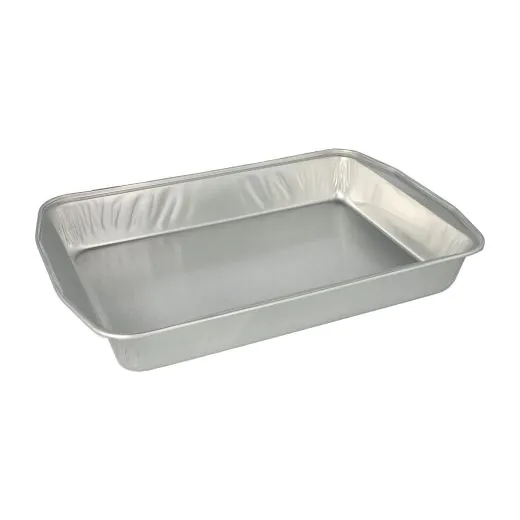 Bratschalen, Alu eckig 3,15 l; 5 x 25 x 36,6 cm, silber - Bild 1 Bratschalen, Alu eckig 3,15 l; 5 x 25 x 36,6 cm, silber - Bild 1