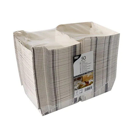 Burger Boxen aus Pappe 12,5 x 12,5 cm "Newsprint" groß - Bild 2