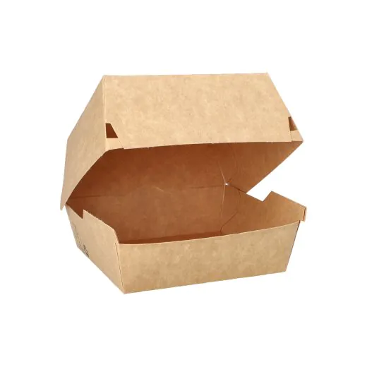 Burgerboxen, Pappe "pure" 12,5 x 12,5 cm braun "100% Fair" groß - Bild 1 Burgerboxen, Pappe "pure" 12,5 x 12,5 cm braun "100% Fair" groß - Bild 1