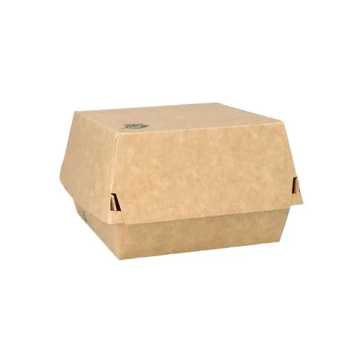 Burgerboxen, Pappe "pure" 12,5 x 12,5 cm braun "100% Fair" groß - Bild 2