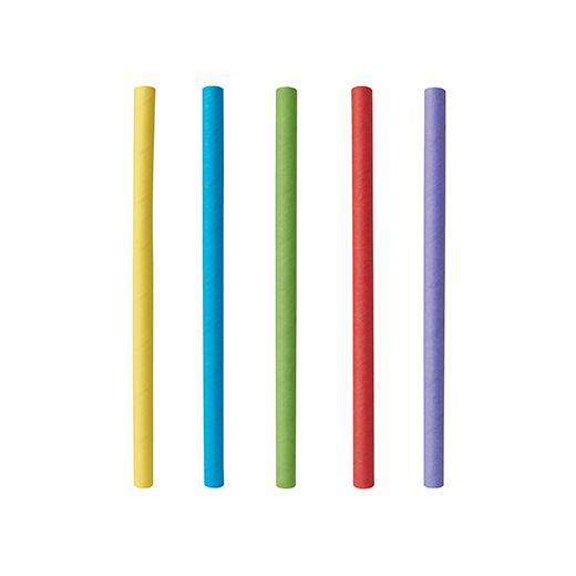 Cocktail Papierstrohhalme Ø 7 mm · 15 cm farbig sortiert - Bild 1
