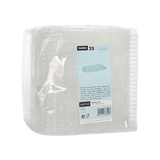 Deckel für Verpackungsbecher, PP, rechteckig 2 x 17,3 x 12,3 cm, transparent - Bild 2