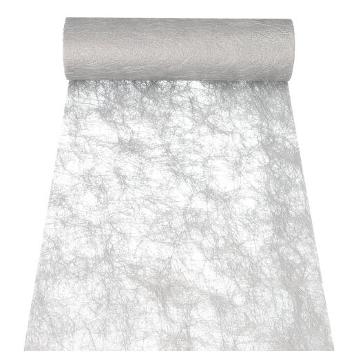 Dekoband Sizoflor 25 m x 30 cm silber - Bild 1