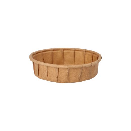 Dressingbecher aus Papier "pure" 25 ml Ø 6 cm · 1,5 cm braun - Bild 1