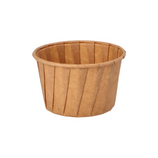 Dressingbecher aus Papier "pure" 90 ml Ø 6,6 cm · 4,2 cm braun - Bild 1