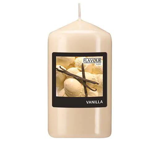 Duft-Stumpenkerzen, Vanilla, Ø 58 mm · 110 mm, "Flavour" - Bild 1