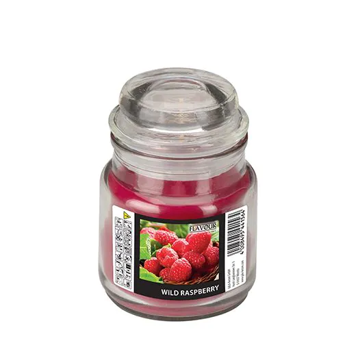 Duftkerzen im Glas, Wilde Himbeere, Ø 63 mm · 85 mm, "Flavour" - Bild 1