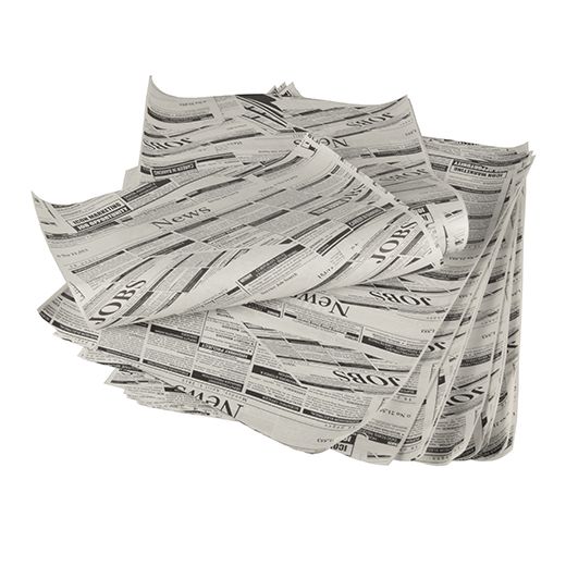 Einschlagpapiere, Pergamentersatz 35 x 25 cm "Newsprint" fettdicht - Bild 1 Einschlagpapiere, Pergamentersatz 35 x 25 cm "Newsprint" fettdicht - Bild 1