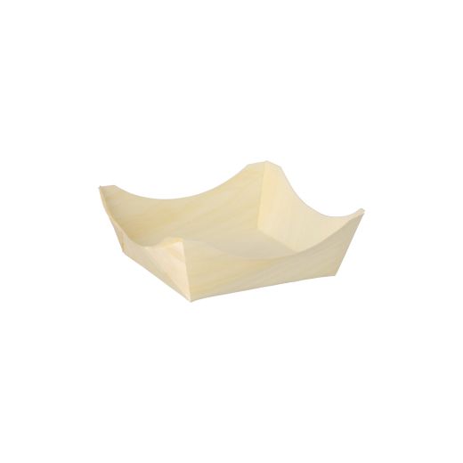 Fingerfood-Schalen, Holz "pure" eckig 3,5 x 10 x 10 cm - Bild 1