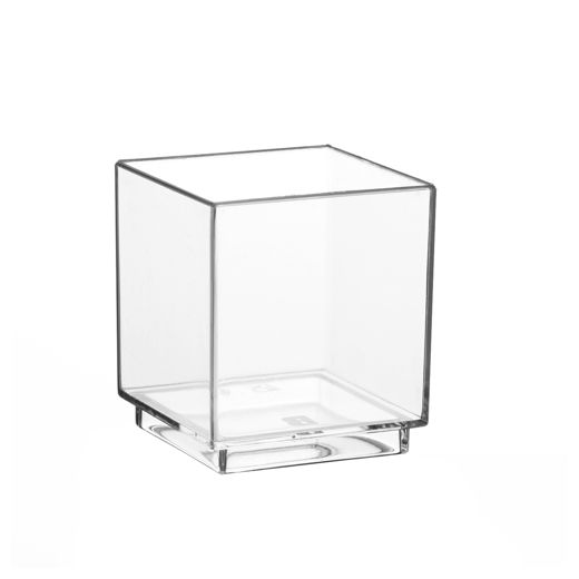 Fingerfood-Schalen eckig, 55 ml, glasklar 1