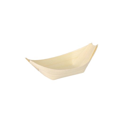 Fingerfood-Schalen aus Holz "pure", 11 x 6,5 cm "Schiffchen" - Bild 1