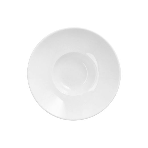 Fingerfood-Teller aus Porzellan, rund Ø 14,5 cm · 3,7 cm weiss "Evidence" - Bild 1
