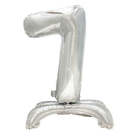 Folienluftballon 73 cm silber "7" stehend - Bild 1