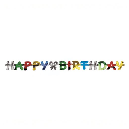 Geburtstagsgirlande "Happy Birthday" 1,4 m - Bild 1 Geburtstagsgirlande "Happy Birthday" 1,4 m - Bild 1