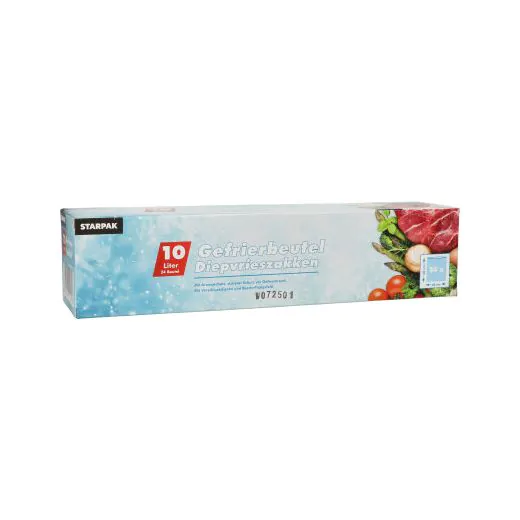 Gefrierbeutel, LLDPE 10 l 60 x 40 cm transparent in Faltschachtel - Bild 1 Gefrierbeutel, LLDPE 10 l 60 x 40 cm transparent in Faltschachtel - Bild 1