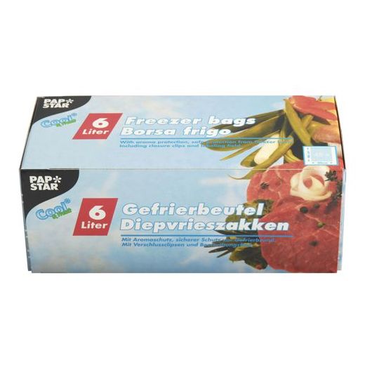 Gefrierbeutel, LLDPE 6 l 46 x 30 cm transparent in Faltschachtel 1