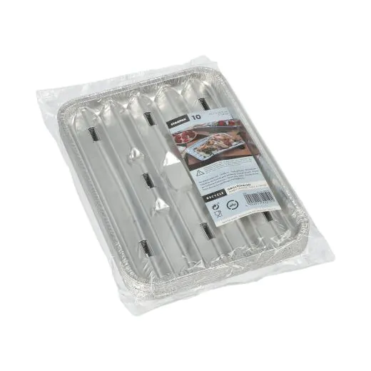 Grillschalen aus Alu eckig 22,7 x 16,3 cm - Bild 2