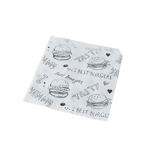 Burger Tüten, 13,5 x 13 cm, weiss, fettdicht 1