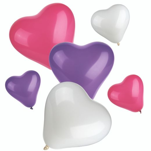 Herzluftballons, klein + mittel, farbig sortiert "Heart" - Bild 1