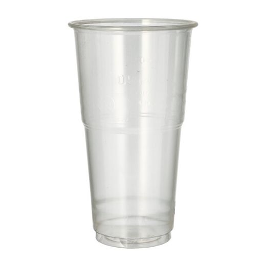 PLA-Becher, Kaltgetränkebecher, "pure" 0,5 l glasklar mit Schaumrand 1