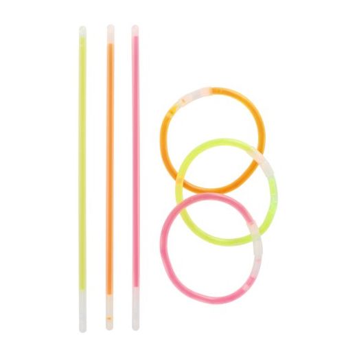 Knicklichter Ø 0,5 cm · 20 cm, farbig sortiert: Orange, Gelb, Blau, Pink, Grün - Bild 1