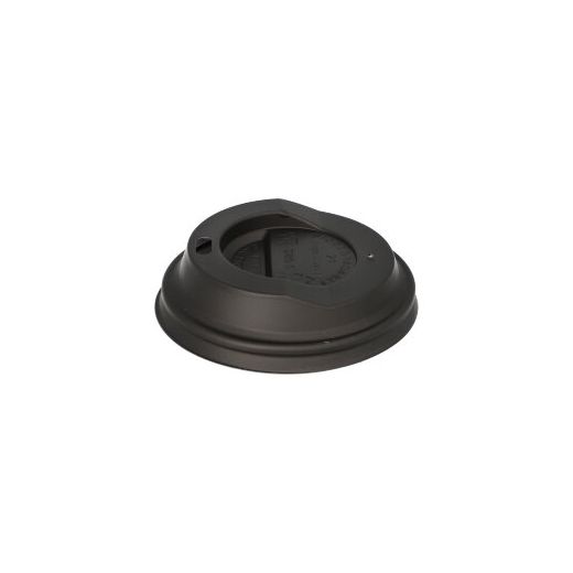 Kompostierbarer Deckel für Kaffeebecher ToGo "pure", Ø 8 cm schwarz - Bild 1