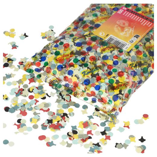 Konfetti, Papier farbig sortiert 100 gr. - Bild 1