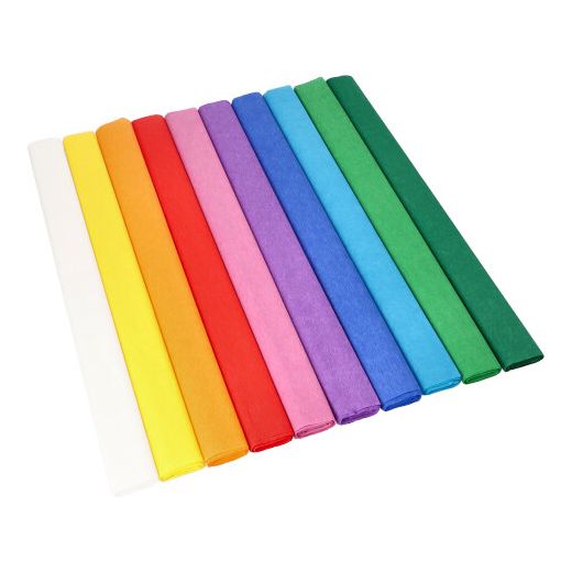 Krepp-Papier 2,5 m x 50 cm farbig sortiert auf Rolle - Bild 1
